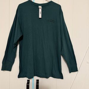 PINK Victoria's Secret Teal Long Sleeve Tee